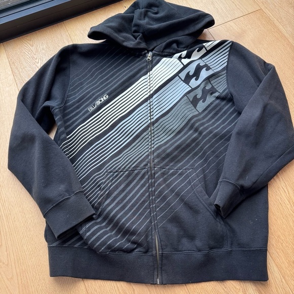 Y2K BILLABONG BLACK ZIP UP HOODIE - XL BOYS - Picture 7 of 15